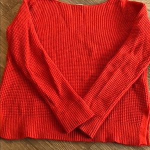 Gap Red Cable knit scoop neck sweater
